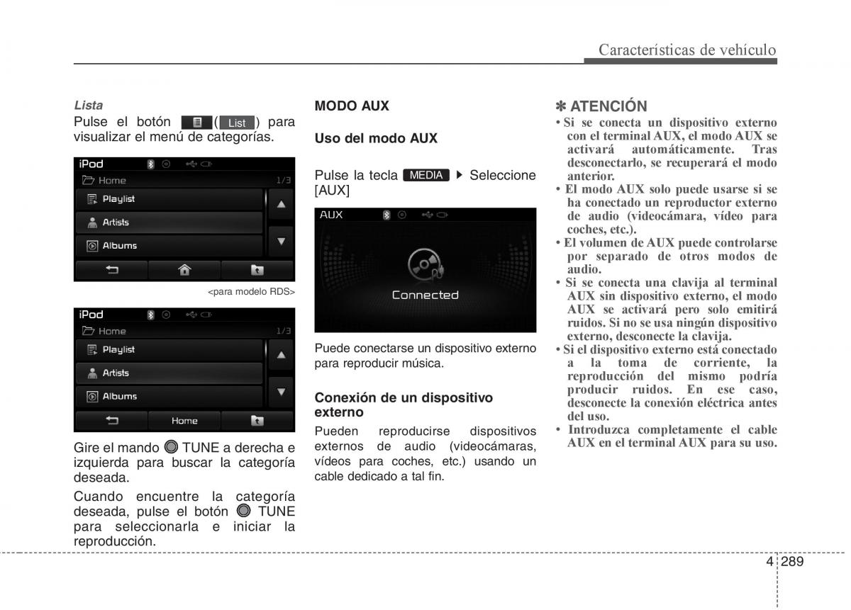 KIA Sorento II 2 manual del propietario / page 380