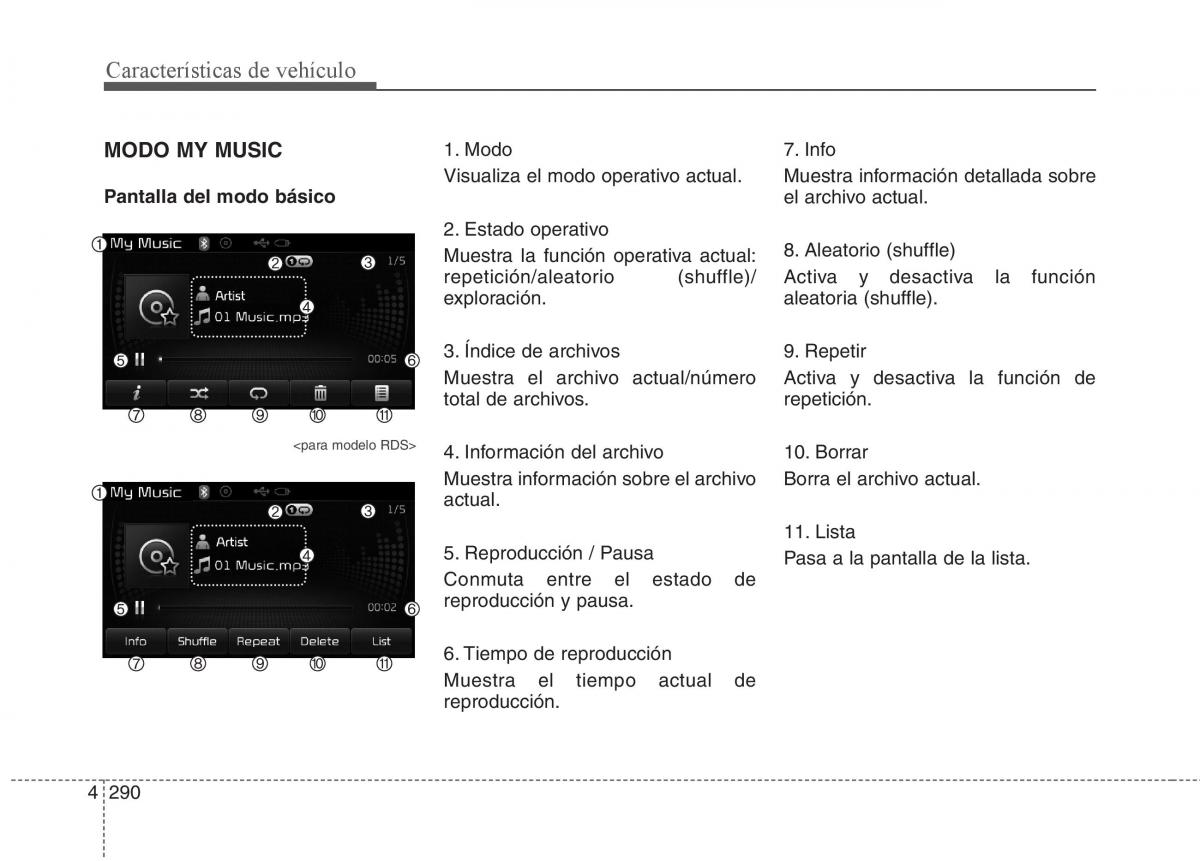 KIA Sorento II 2 manual del propietario / page 381