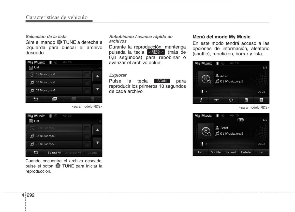 KIA Sorento II 2 manual del propietario / page 383