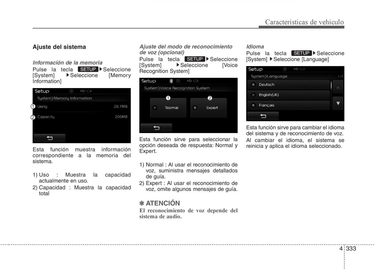 KIA Sorento II 2 manual del propietario / page 424