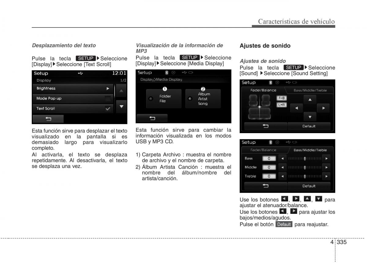 KIA Sorento II 2 manual del propietario / page 426