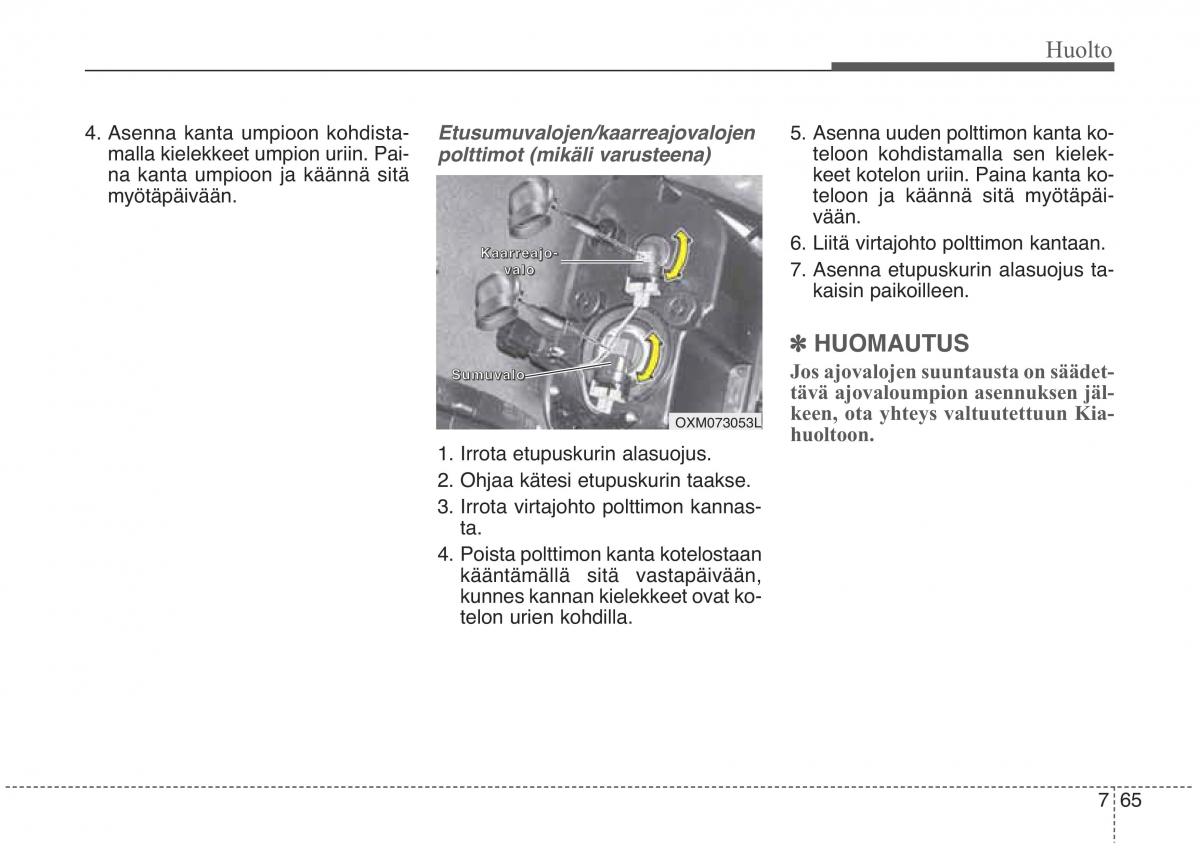 KIA Sorento II 2 omistajan kasikirja / page 582