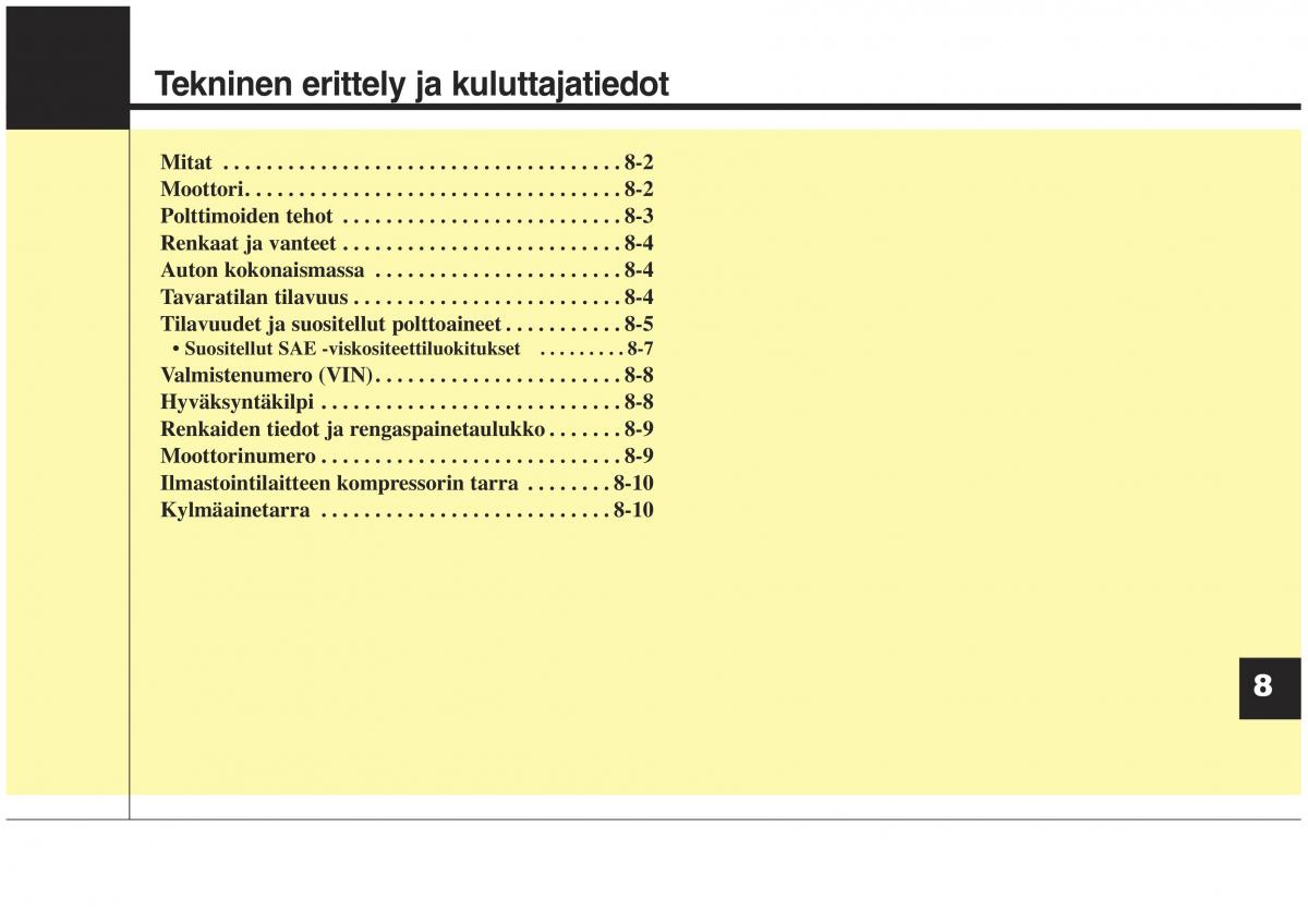 KIA Sorento II 2 omistajan kasikirja / page 607