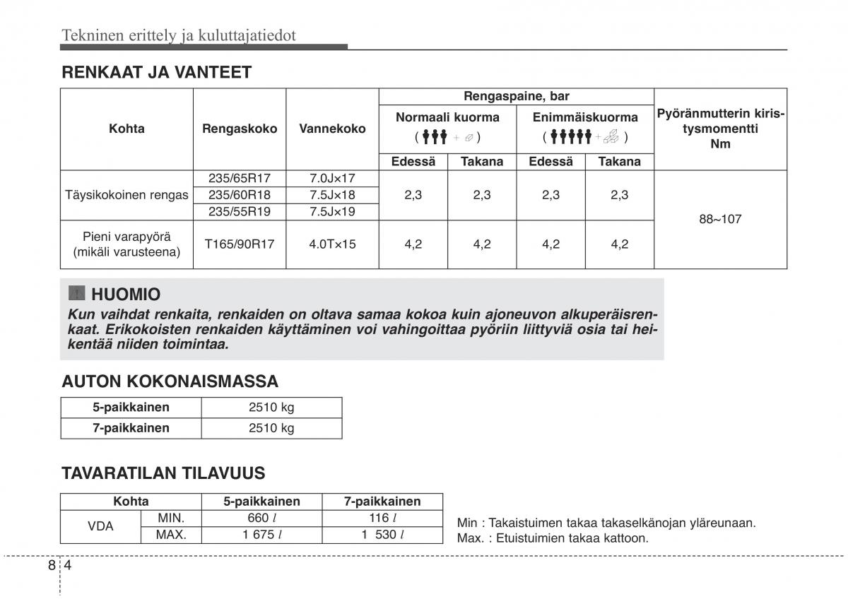 KIA Sorento II 2 omistajan kasikirja / page 610