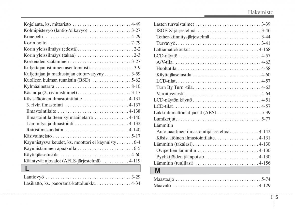 KIA Sorento II 2 omistajan kasikirja / page 621