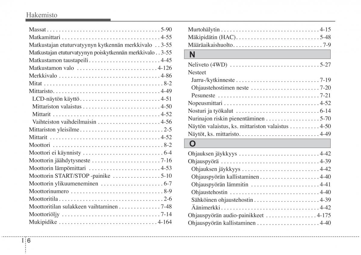 KIA Sorento II 2 omistajan kasikirja / page 622