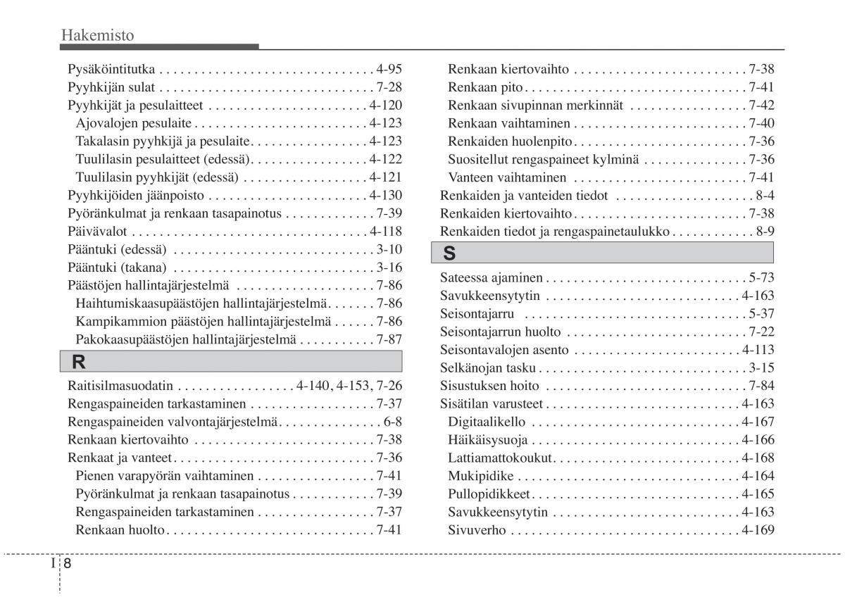 KIA Sorento II 2 omistajan kasikirja / page 624