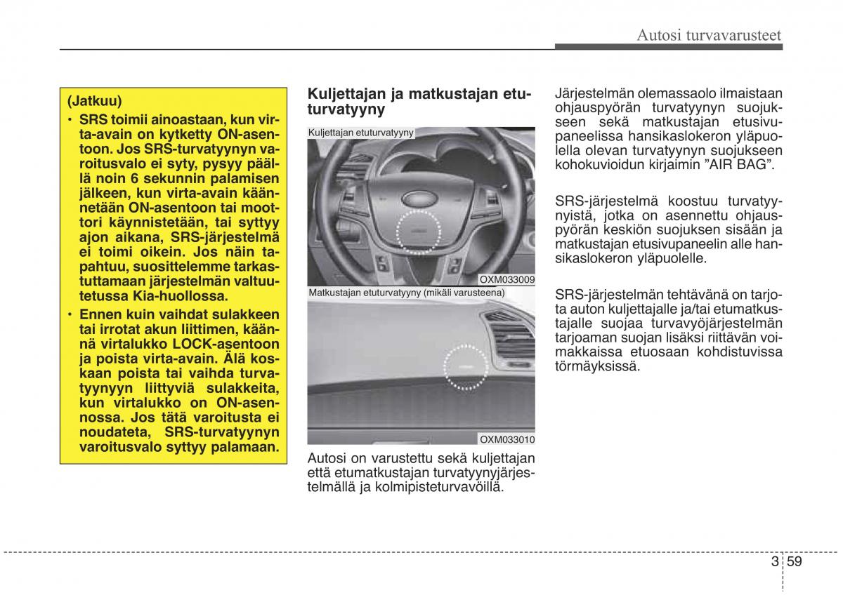 KIA Sorento II 2 omistajan kasikirja / page 76