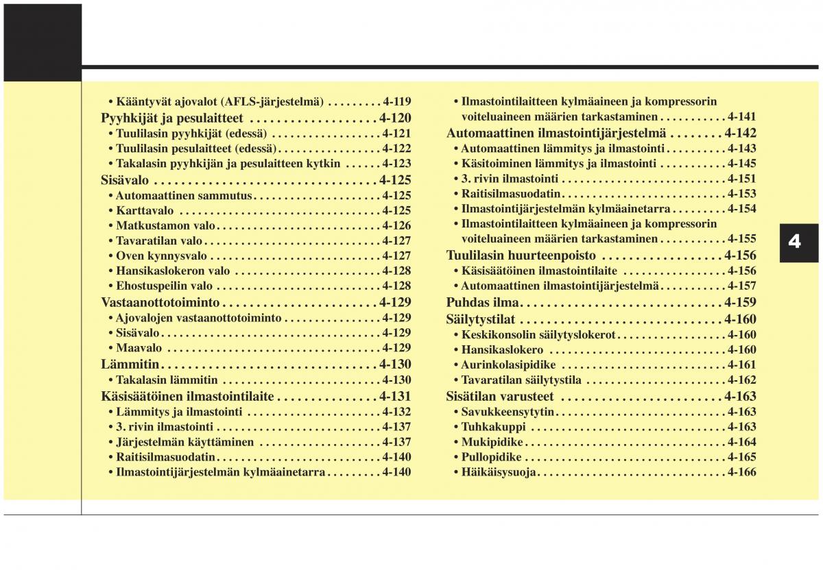 KIA Sorento II 2 omistajan kasikirja / page 96