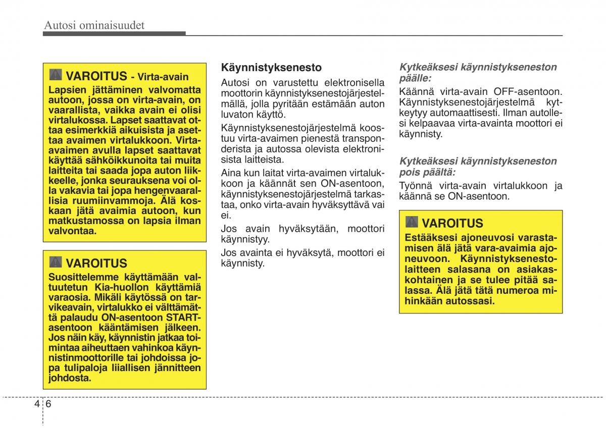 KIA Sorento II 2 omistajan kasikirja / page 99