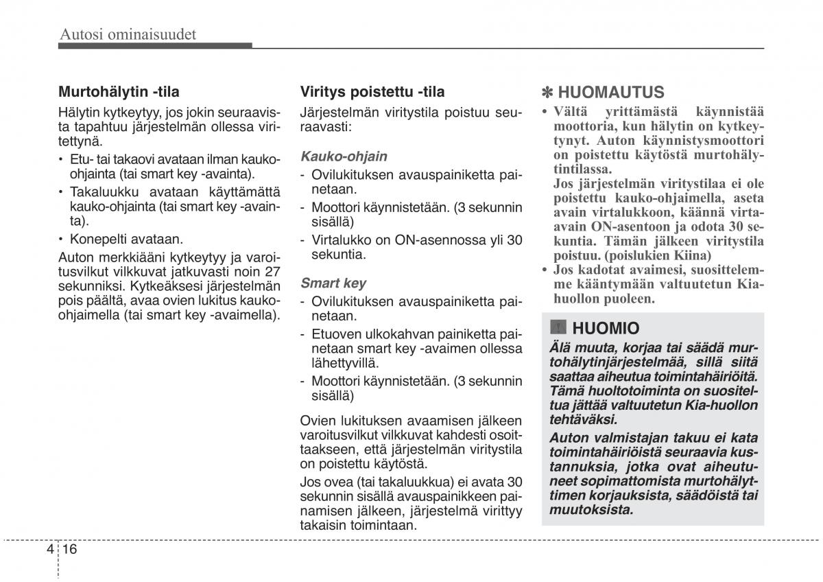 KIA Sorento II 2 omistajan kasikirja / page 109