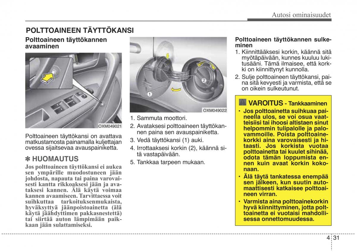 KIA Sorento II 2 omistajan kasikirja / page 124