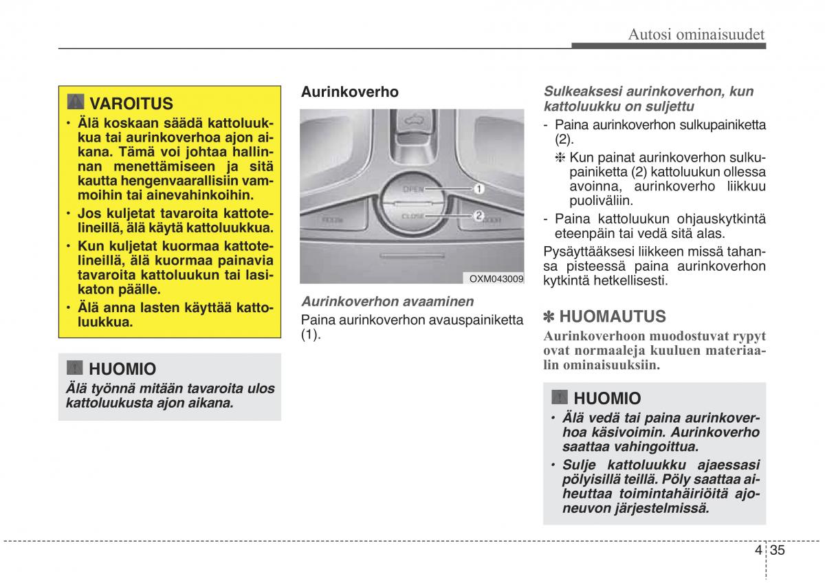 KIA Sorento II 2 omistajan kasikirja / page 128