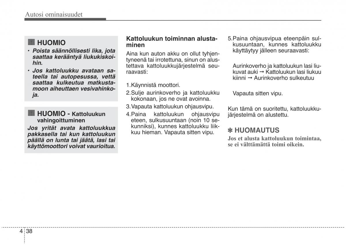 KIA Sorento II 2 omistajan kasikirja / page 131