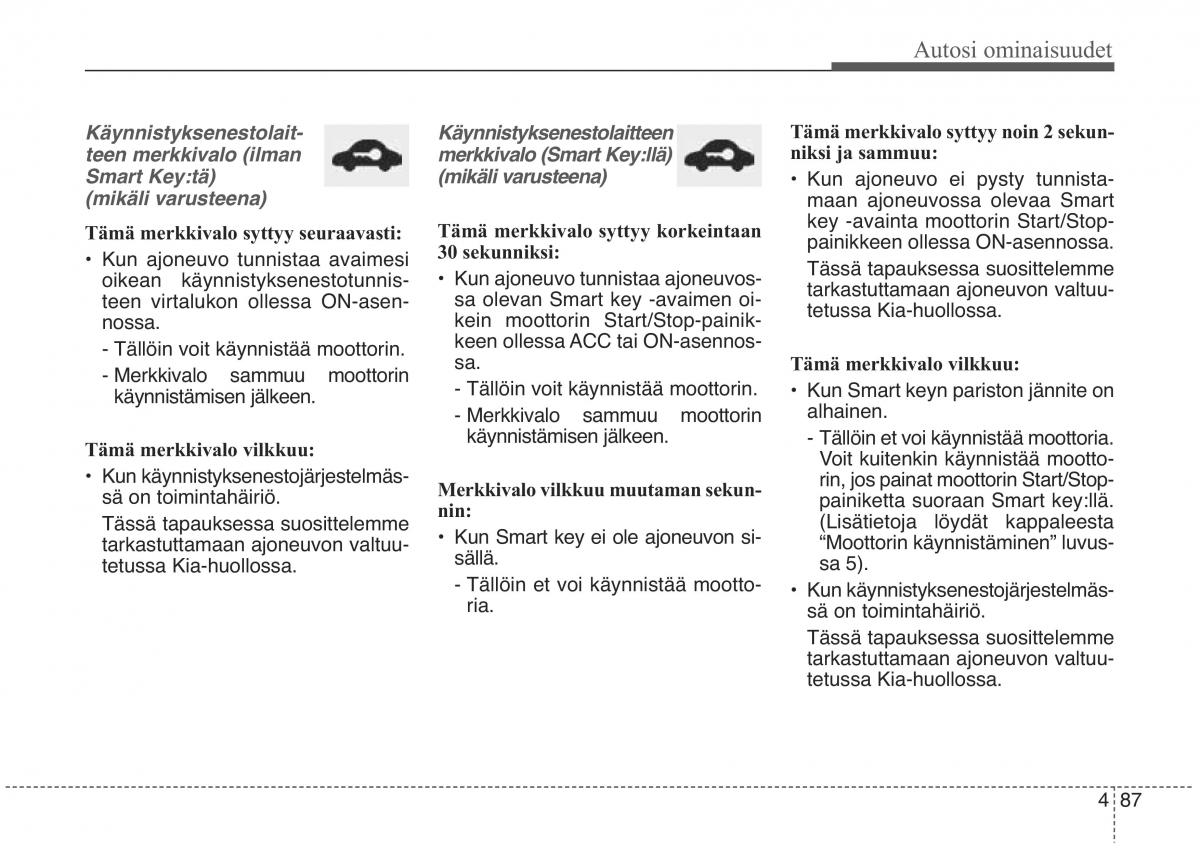 KIA Sorento II 2 omistajan kasikirja / page 180