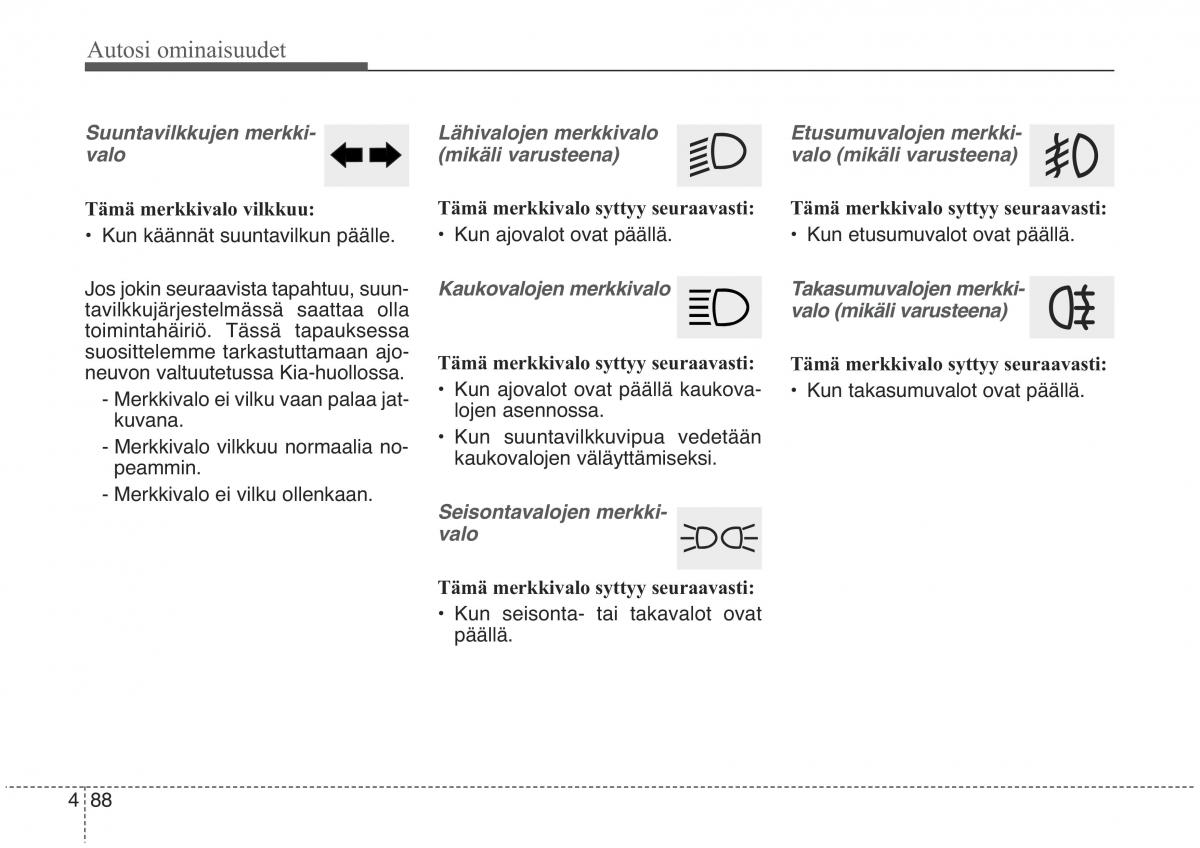 KIA Sorento II 2 omistajan kasikirja / page 181