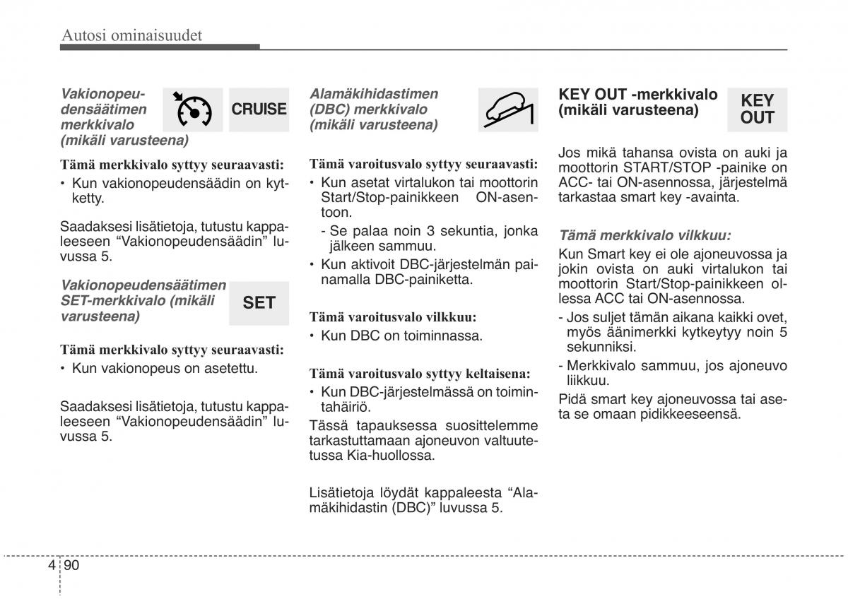 KIA Sorento II 2 omistajan kasikirja / page 183