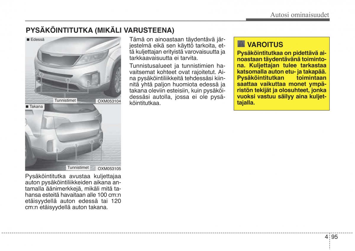 KIA Sorento II 2 omistajan kasikirja / page 188