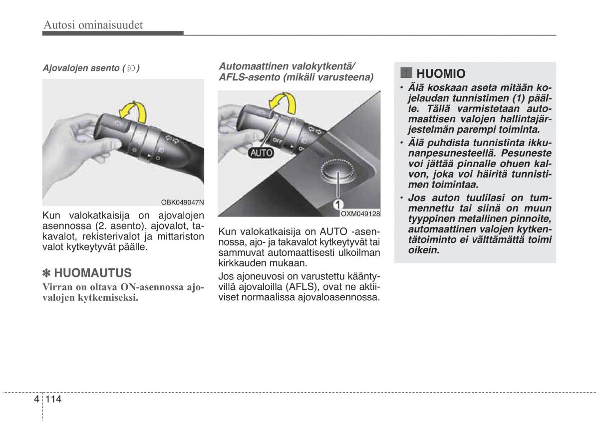 KIA Sorento II 2 omistajan kasikirja / page 207