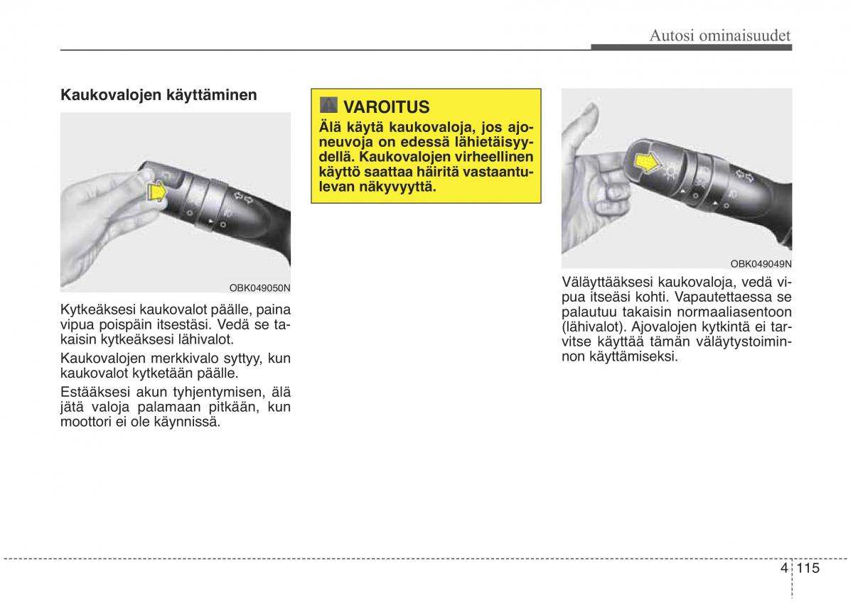 KIA Sorento II 2 omistajan kasikirja / page 208