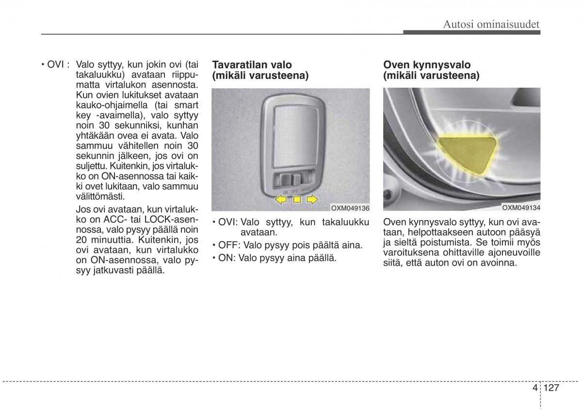 KIA Sorento II 2 omistajan kasikirja / page 220