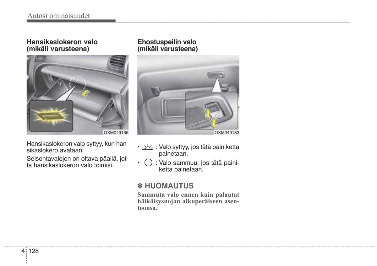 KIA Sorento II 2 omistajan kasikirja / page 221