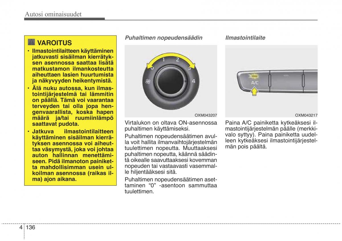 KIA Sorento II 2 omistajan kasikirja / page 229