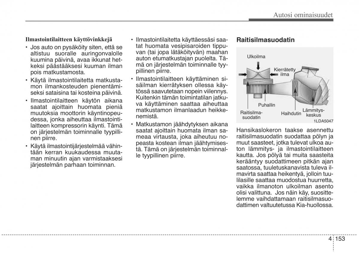 KIA Sorento II 2 omistajan kasikirja / page 246