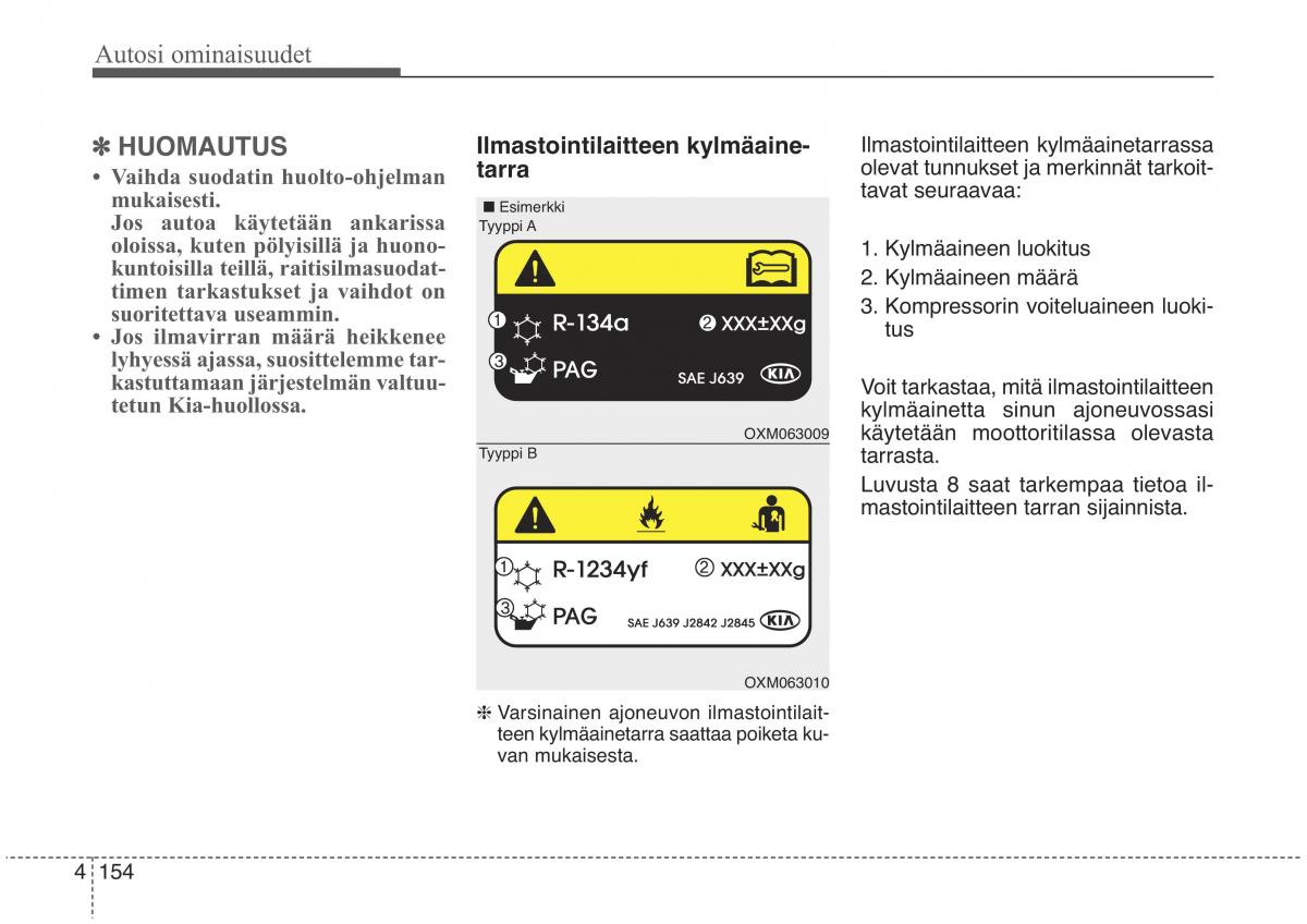 KIA Sorento II 2 omistajan kasikirja / page 247