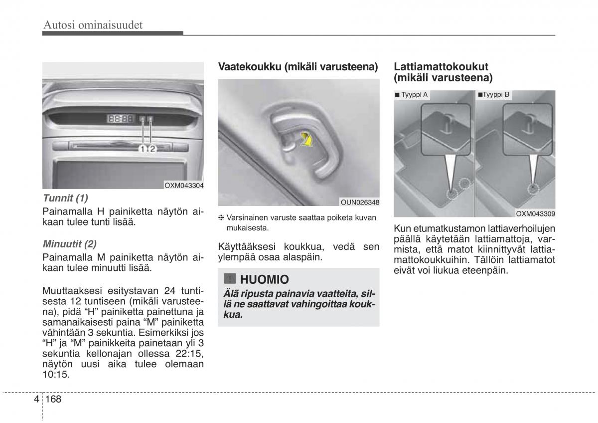 KIA Sorento II 2 omistajan kasikirja / page 261