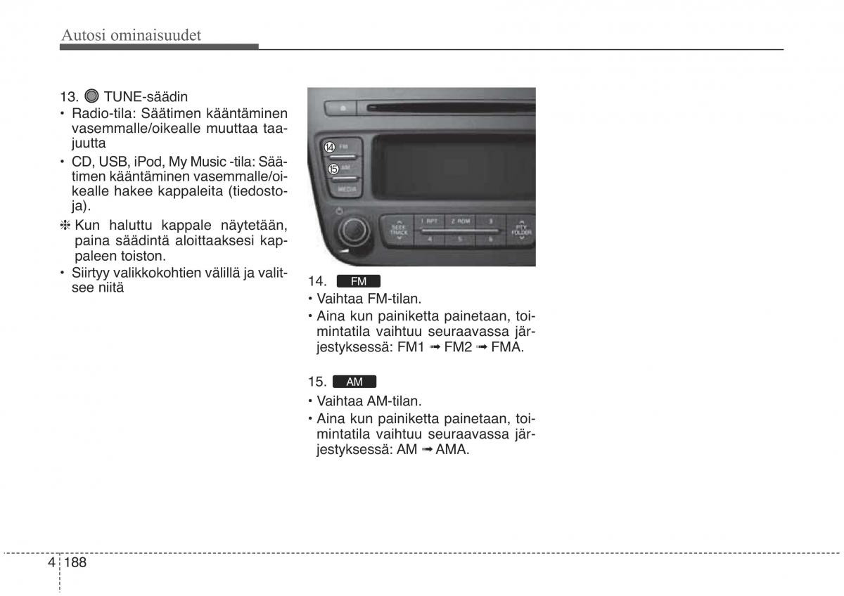 KIA Sorento II 2 omistajan kasikirja / page 281