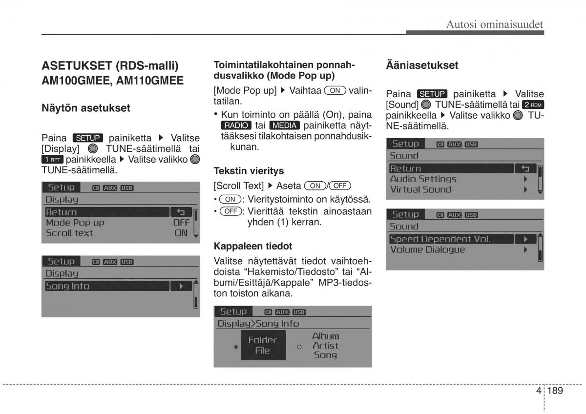 KIA Sorento II 2 omistajan kasikirja / page 282