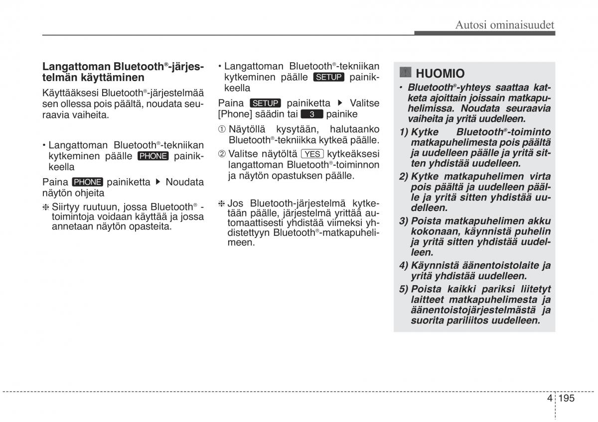 KIA Sorento II 2 omistajan kasikirja / page 288