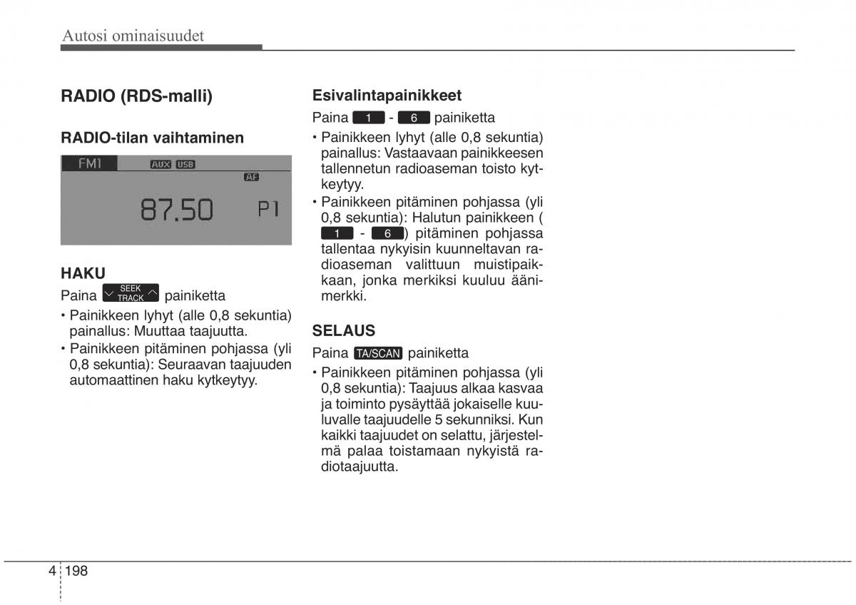 KIA Sorento II 2 omistajan kasikirja / page 291