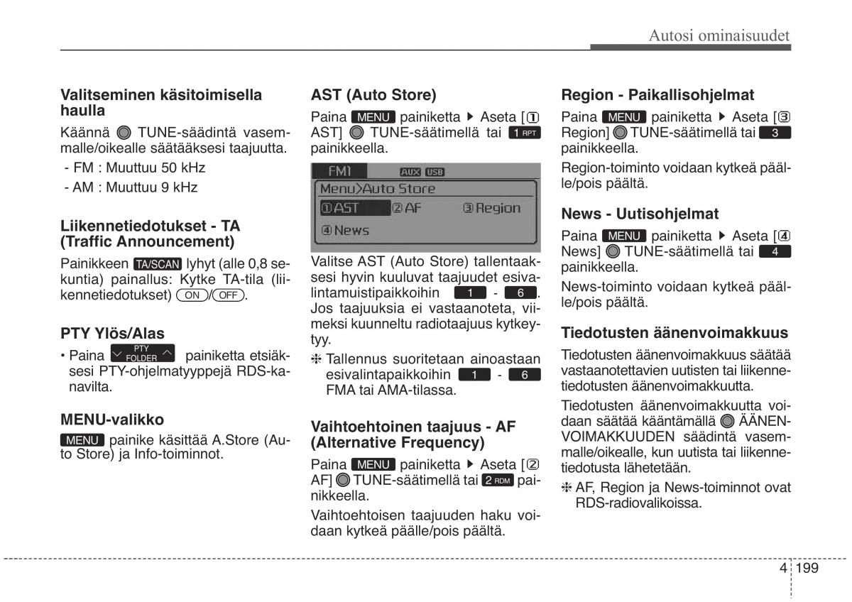 KIA Sorento II 2 omistajan kasikirja / page 292