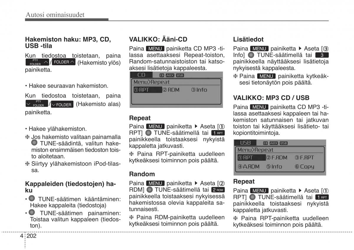 KIA Sorento II 2 omistajan kasikirja / page 295