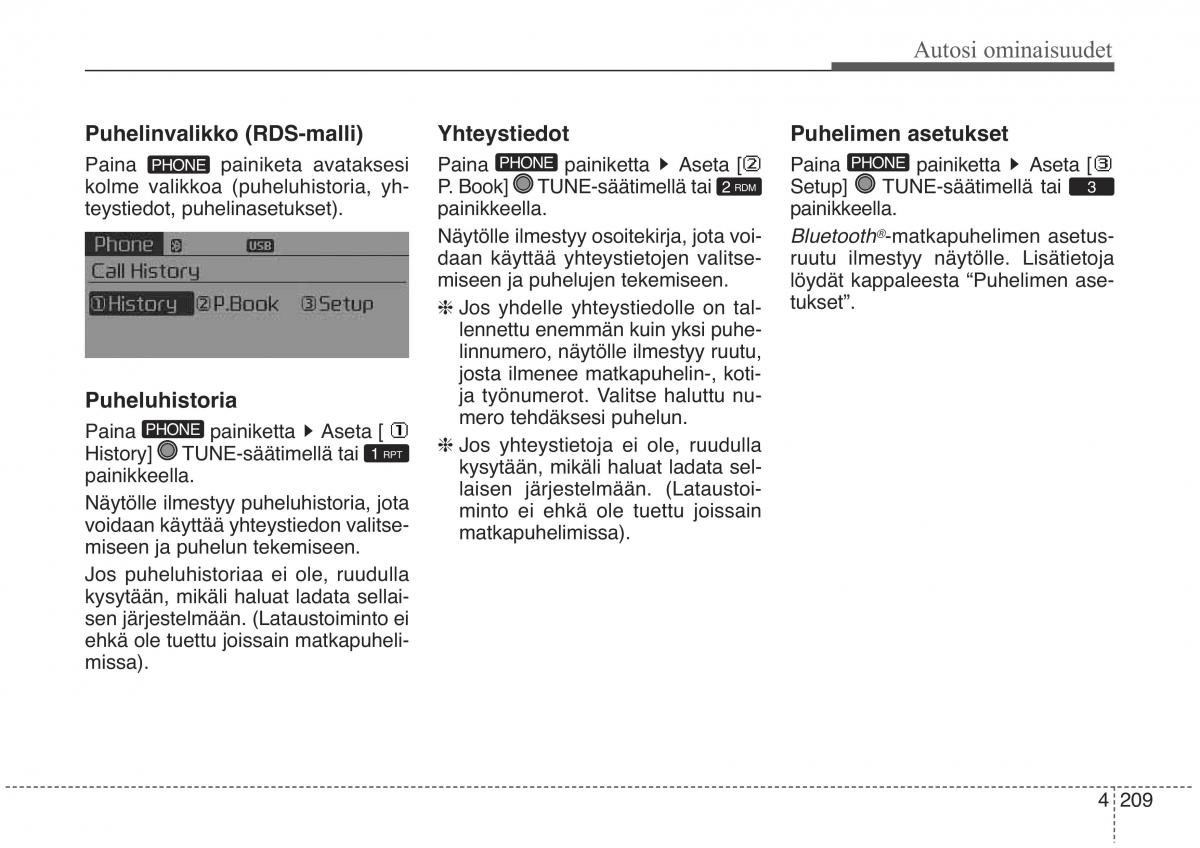 KIA Sorento II 2 omistajan kasikirja / page 302