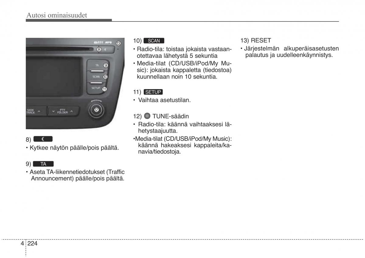 KIA Sorento II 2 omistajan kasikirja / page 317