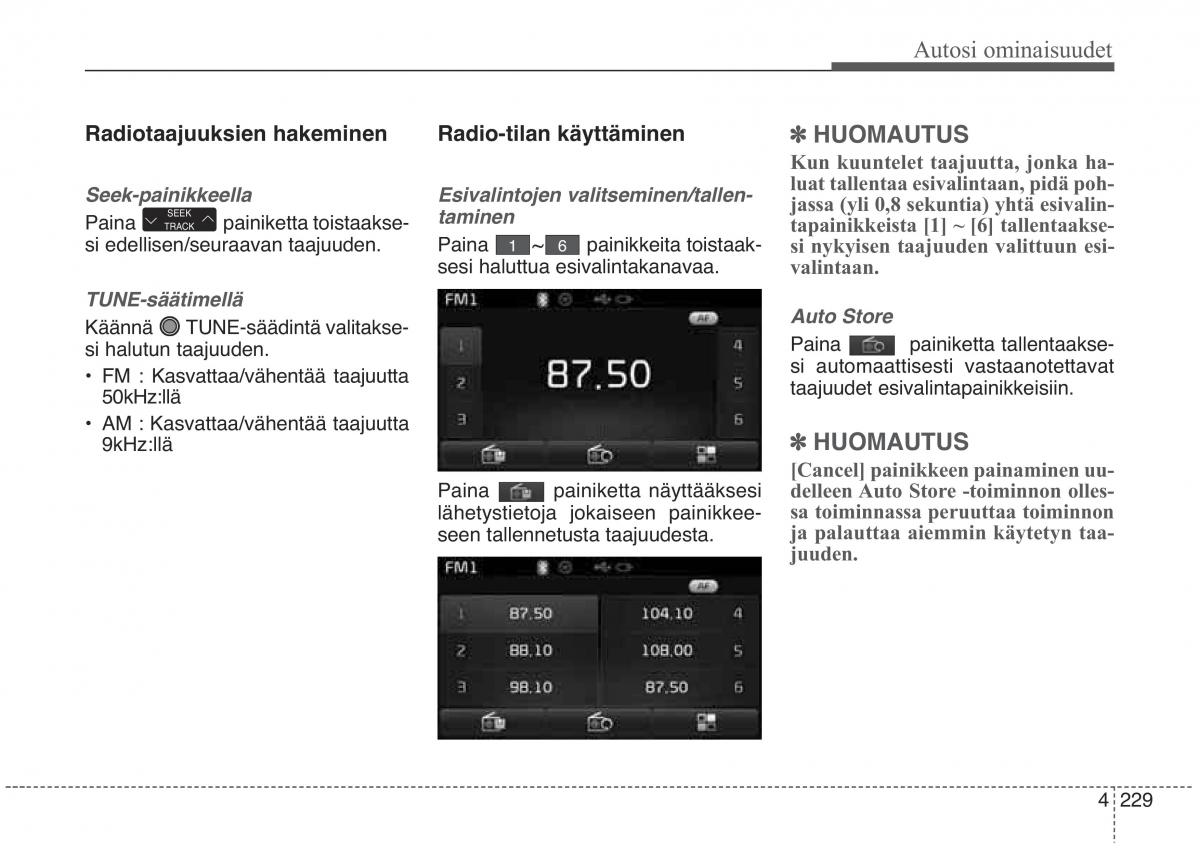 KIA Sorento II 2 omistajan kasikirja / page 322