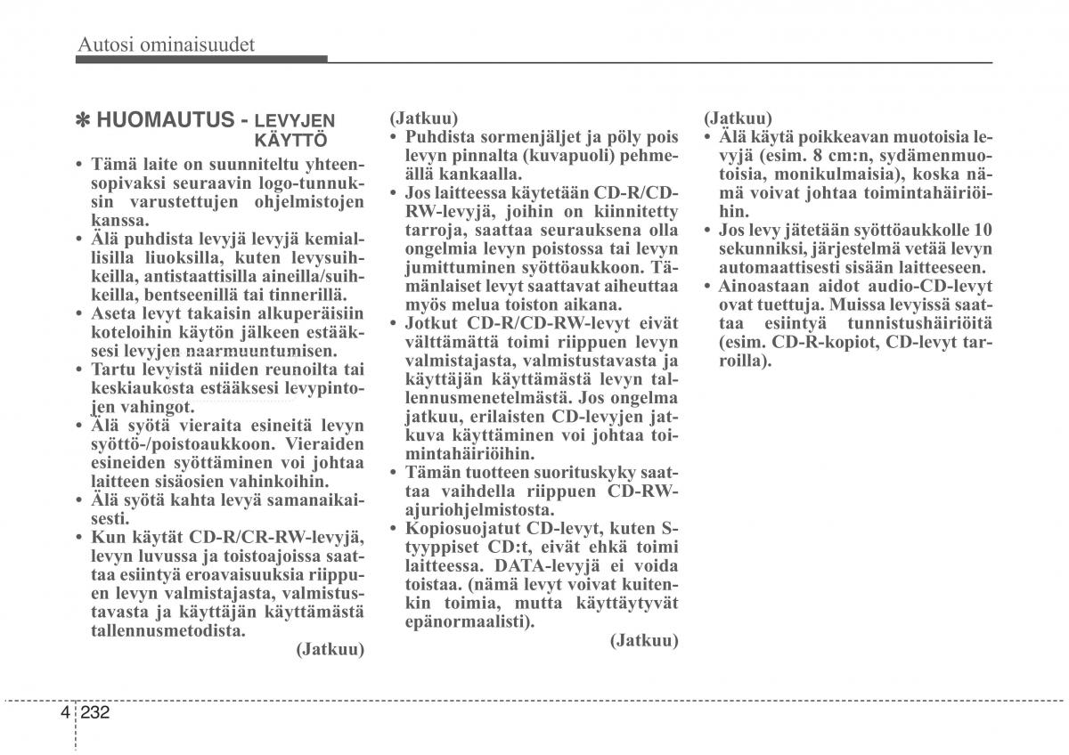 KIA Sorento II 2 omistajan kasikirja / page 325