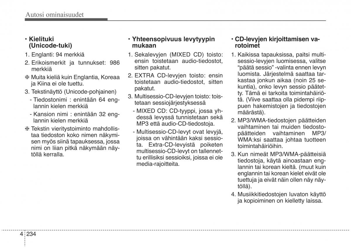 KIA Sorento II 2 omistajan kasikirja / page 327