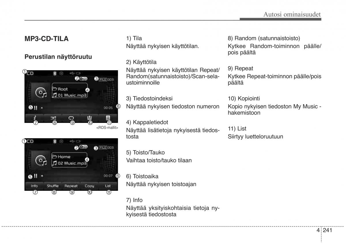 KIA Sorento II 2 omistajan kasikirja / page 334