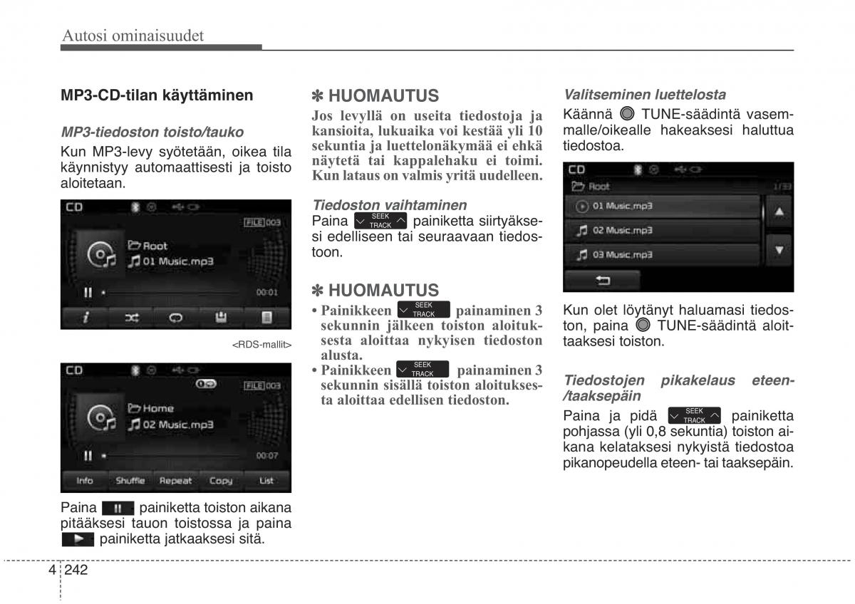 KIA Sorento II 2 omistajan kasikirja / page 335