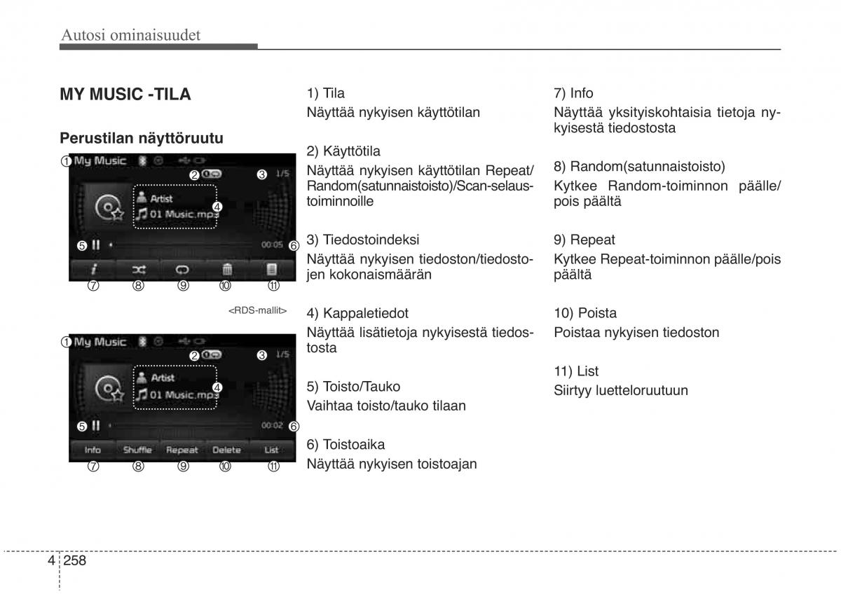 KIA Sorento II 2 omistajan kasikirja / page 351