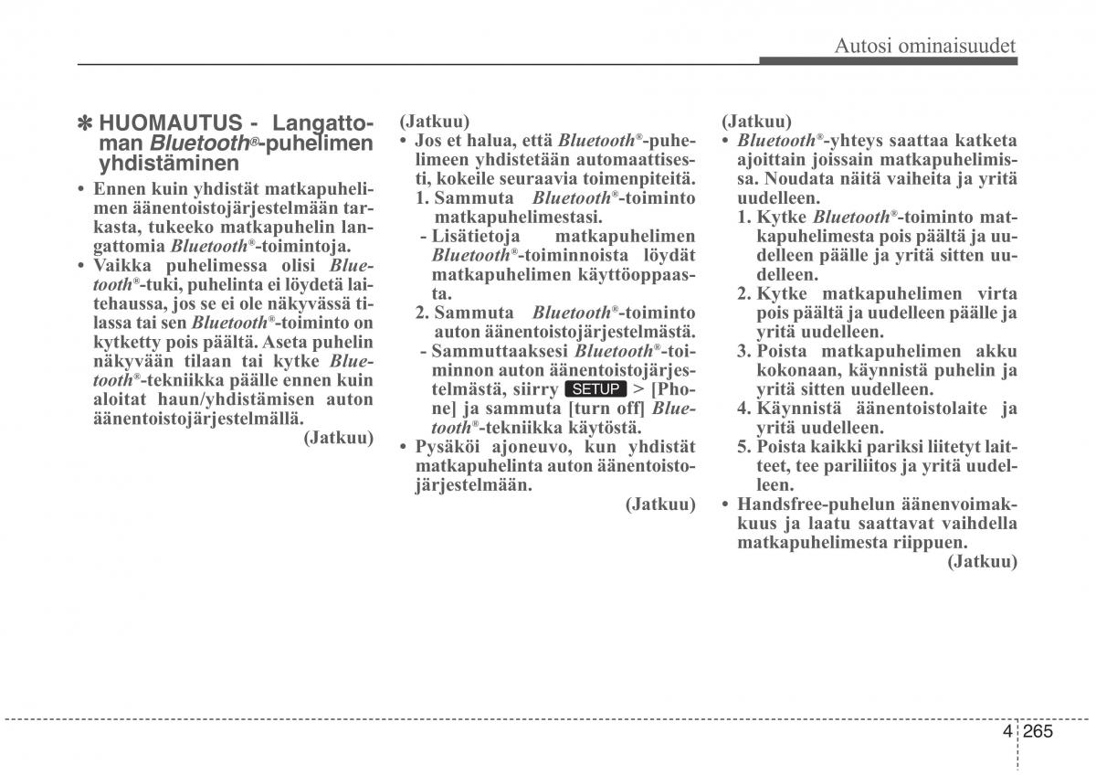 KIA Sorento II 2 omistajan kasikirja / page 358