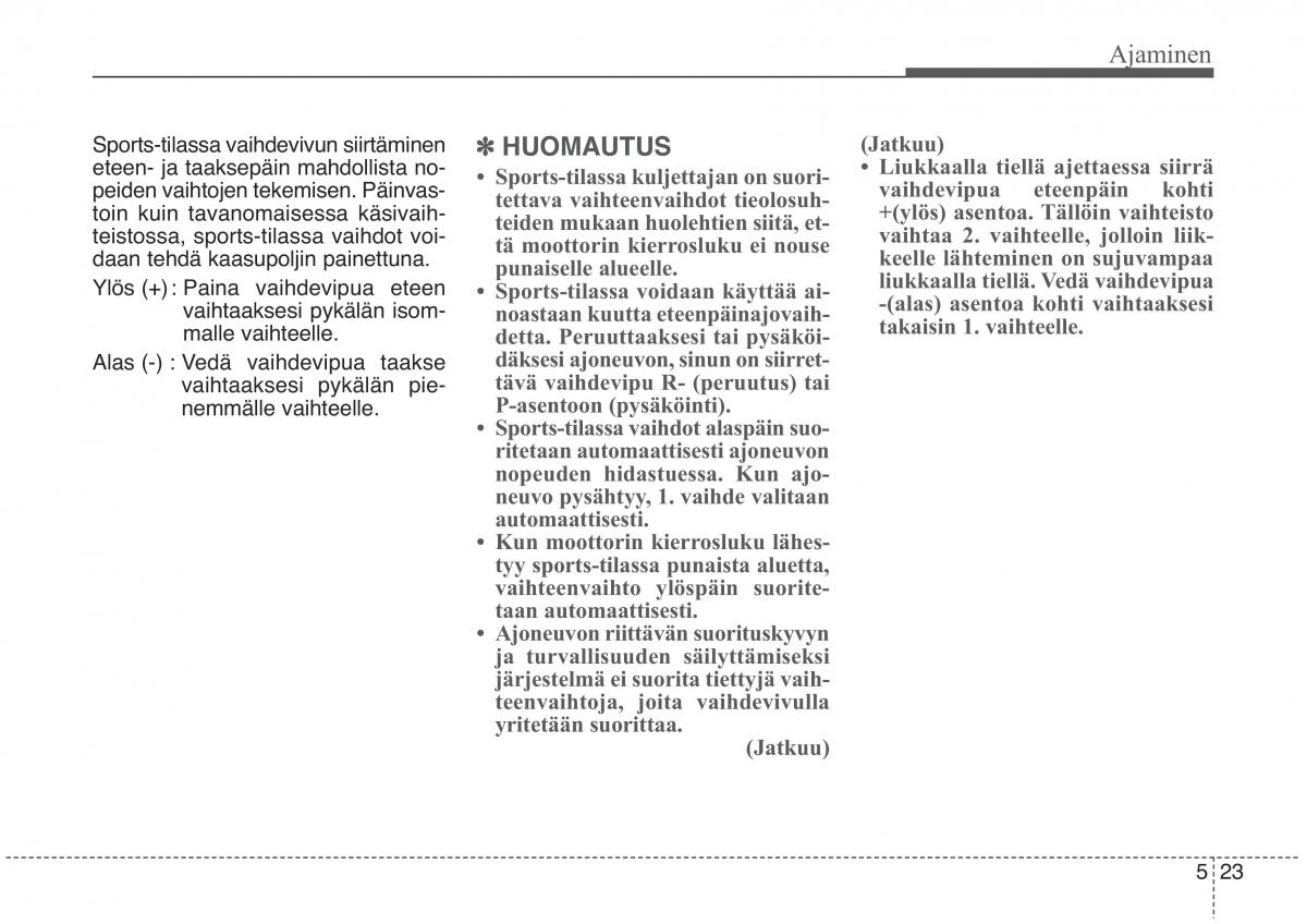 KIA Sorento II 2 omistajan kasikirja / page 416