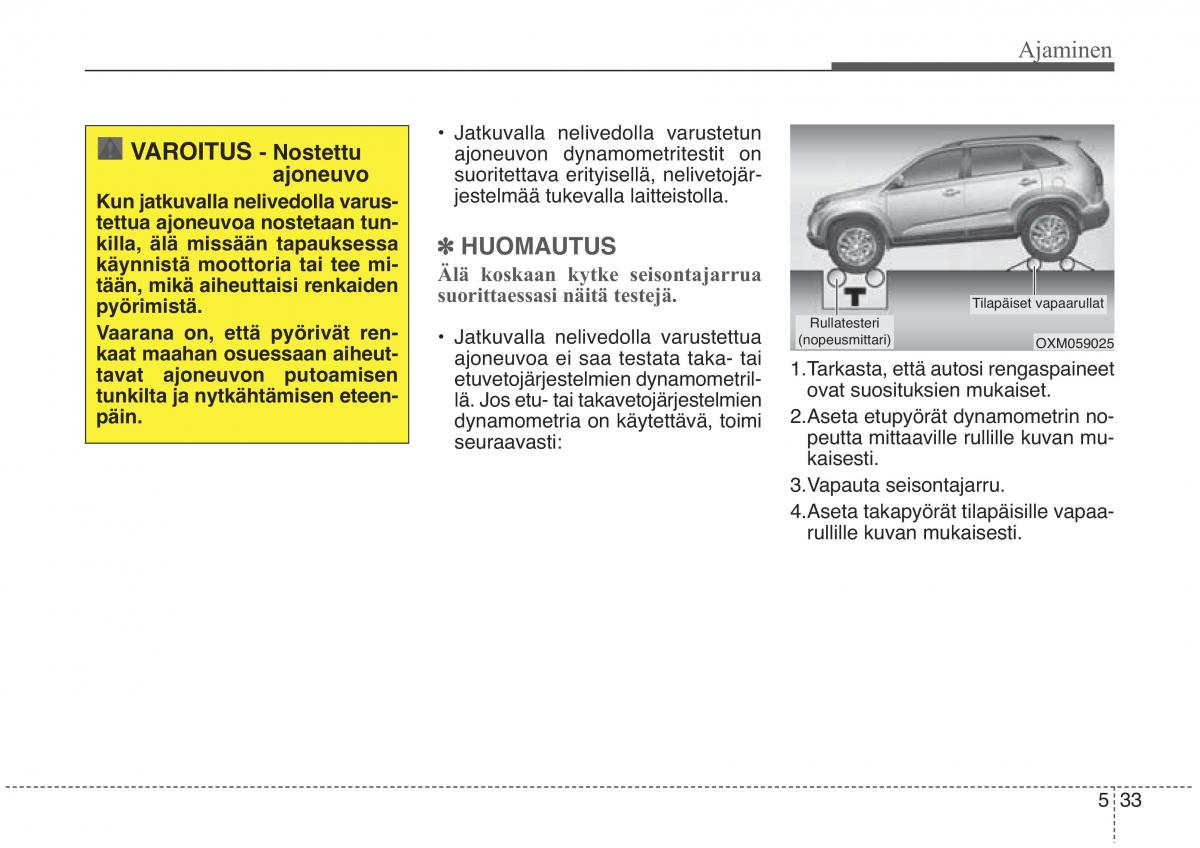 KIA Sorento II 2 omistajan kasikirja / page 426