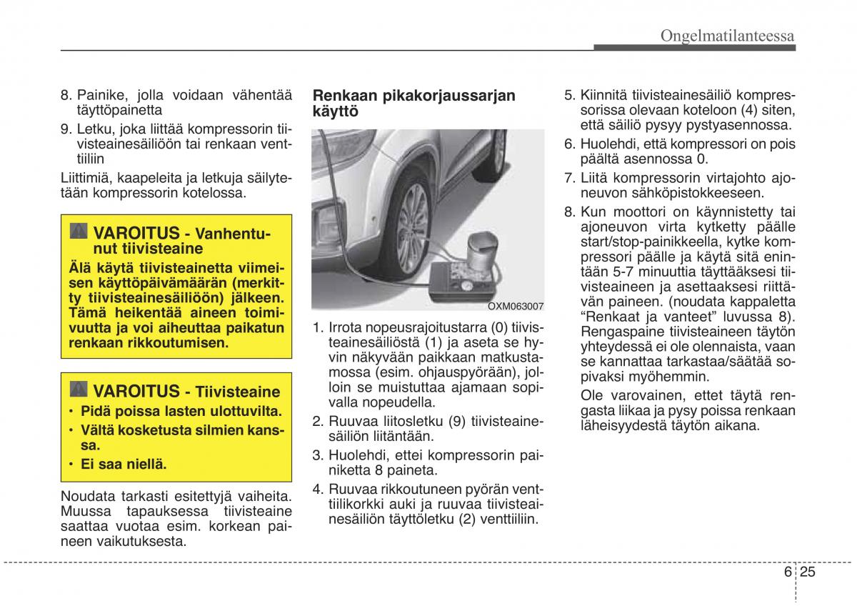 KIA Sorento II 2 omistajan kasikirja / page 508