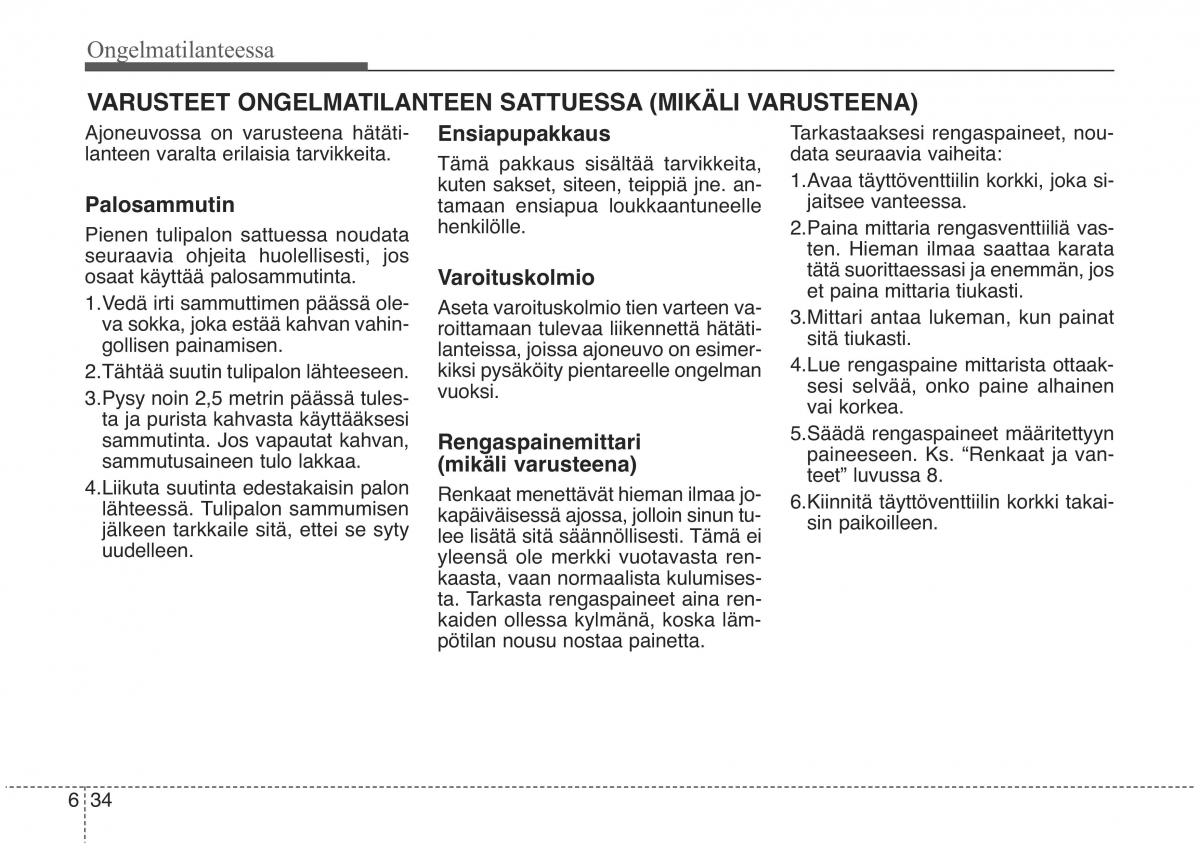 KIA Sorento II 2 omistajan kasikirja / page 517