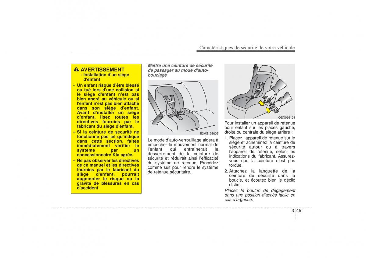 KIA Sorento II 2 manuel du proprietaire / page 68